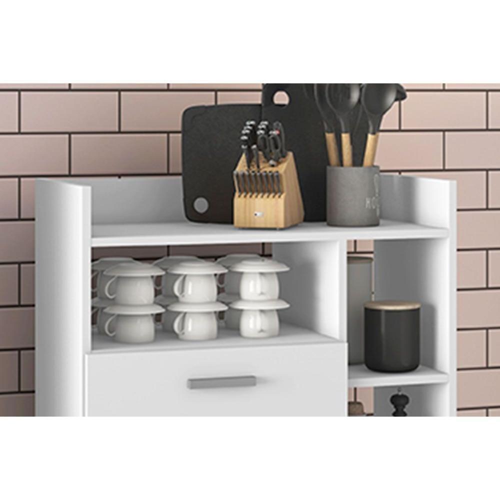 Aparador De Sala Jantar Rt 3143 C- 1 Porta Branco - Movelbento - 3