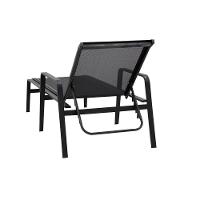 2 Cadeira Espreguiçadeira Piscina Sevilha + Guarda Sol Praia Nossakasa Preto - 8