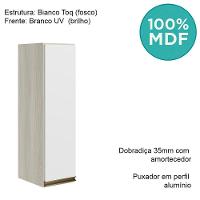 Armario Aereo 1 Porta Mdf 25 Cm Kali 12200 Bianco Toq Branco Uv Nicioli Bianco Toq Branco Uv
