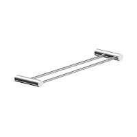 Porta Toalha Toalheiro Duplo Rosto Para Banheiro Alto Brilho Orion 40cm - 1