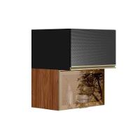 Armário Aéreo P- Cozinha Proença C- 2 Portas Basculante (1 C- Vidro Reflecta) 60cm Nogueira-carbono Prime Tx - Demóbile - 1