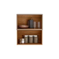 Armário Aéreo P- Cozinha Proença C- 2 Portas Basculante (1 C- Vidro Reflecta) 60cm Nogueira-carbono Prime Tx - Demóbile