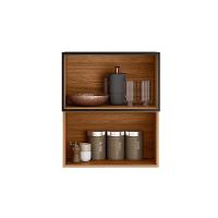 Armário Aéreo P- Cozinha Proença C- 2 Portas Basculante (1 C- Vidro Reflecta) 60cm Nogueira-carbono Prime Tx - Demóbile - 5