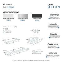 Kit Acessórios Para Banheiro Preto Fosco 5 Peças Grego Metal 2160or - 9
