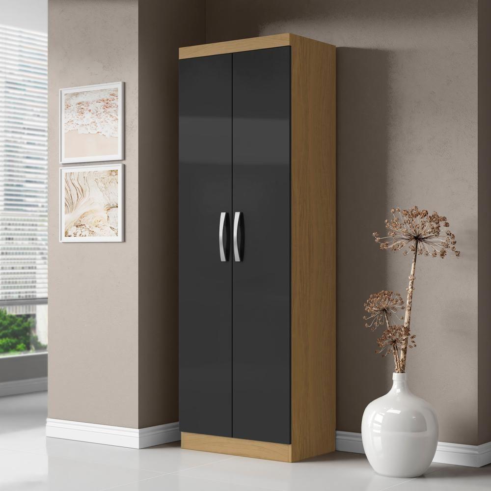 Armario Multiuso 2 Portas 172x61 Cm New Atacama Grafite Armoveis Atacama Grafite - 4