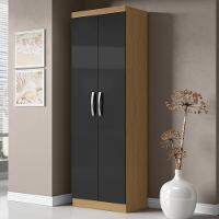 Armario Multiuso 2 Portas 172x61 Cm New Atacama Grafite Armoveis Atacama Grafite - 5