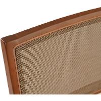 Cadeira Jantar Alice Madeira Maciça Castanho Encosto Tela Sling Marrom Assento Corino Caramelo Mescla - 7