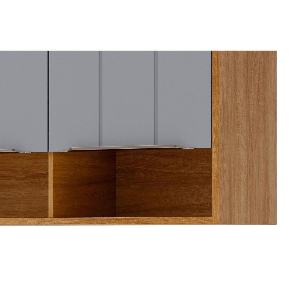 Armário Aéreo P- Cozinha Celeste C- 2 Portas 120cm Cinamomo-platina - Mgm - 5