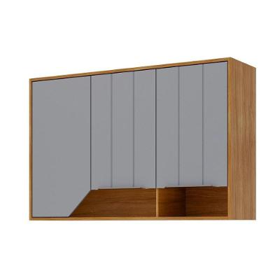 Armário Aéreo P- Cozinha Celeste C- 2 Portas 120cm Cinamomo-platina - Mgm