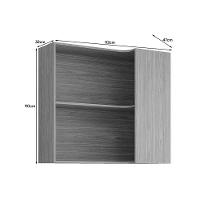 Armário Aéreo Cozinha Modulado Divina Canto Reto C- 2 Nichos 92cm Cinamomo - Mgm - 2