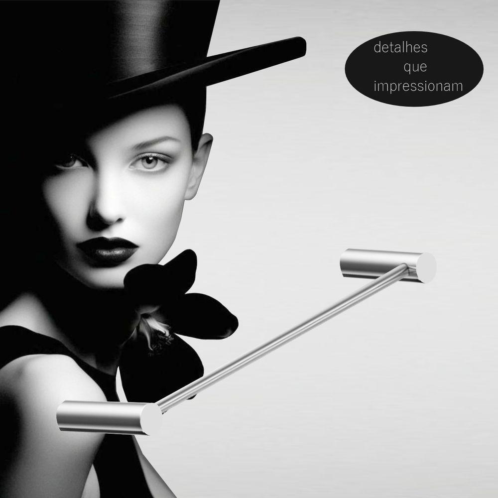 Toalheiro Para Rosto De Banheiro Escovado Orion Grego Metal 40cm - 2