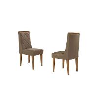 Cadeira Sala De Jantar Pietá Kit 2 Un Madeira Capuccino-corano Capuccino - Rufato - 1