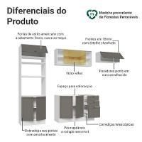 Armário De Cozinha Completa 270 Cm Branco-cinza Vik Madesa 04 Branco-cinza