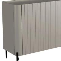 Buffet Sala De Jantar 4 Portas Brise 1 Gaveta Pés Industrial Preto Naim I03 Grigio - Lyam - 8