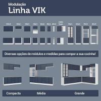 Armário De Cozinha Completa 270 Cm Branco-azul Vik Madesa 03 Branco-azul - 10