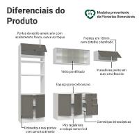Armário De Cozinha Completa 270 Cm Branco-cinza Vik Madesa 03 Branco-cinza