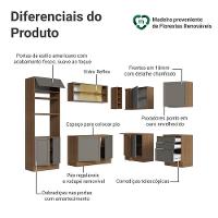 Armário De Cozinha Completa De Canto 399 Cm Rustic-cinza Vik Madesa 02 Rustic-cinza