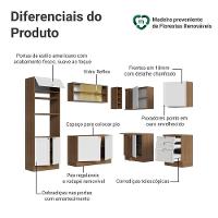 Armário De Cozinha Completa De Canto 399 Cm Rustic-branco Vik Madesa 02 Rustic-branco