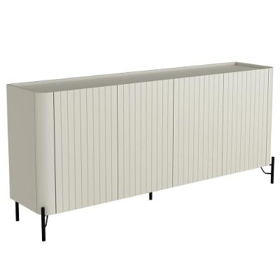 Buffet Sala De Jantar 4 Portas Brise 1 Gaveta Pés Industrial Preto Naim I03 Luna - Lyam