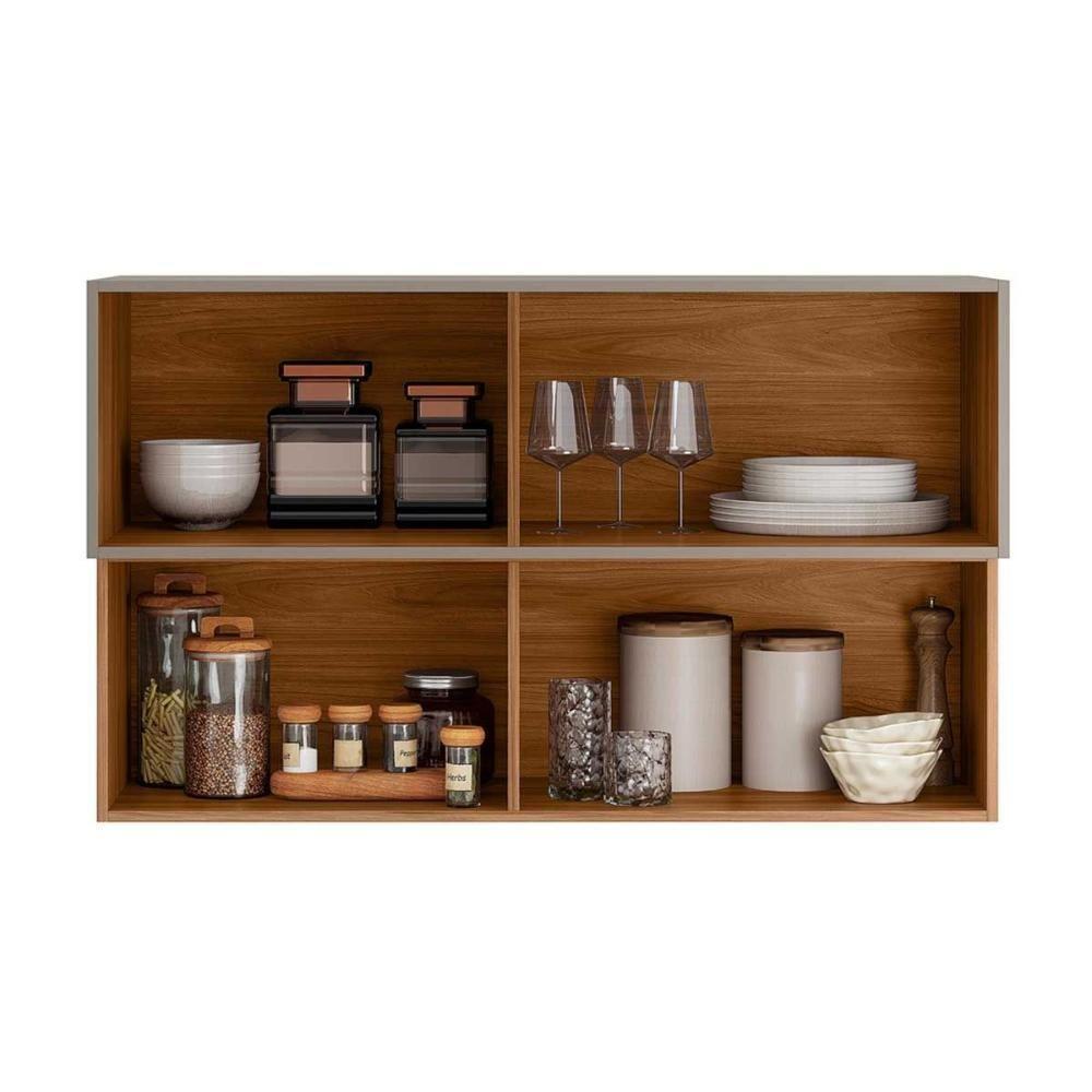 Armário Aéreo P- Cozinha Proença C- 2 Portas Basculante 120cm Nogueira-carbono Prime Tx - Demóbile - 4