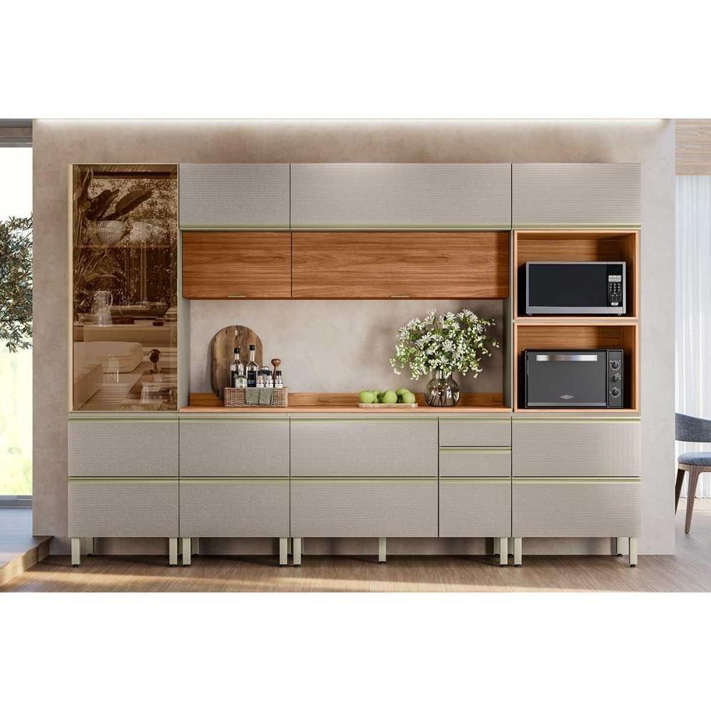 Armário Aéreo P- Cozinha Proença C- 2 Portas Basculante 120cm Nogueira-carbono Prime Tx - Demóbile - 9