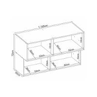 Armário Aéreo P- Cozinha Proença C- 2 Portas Basculante 120cm Nogueira-carbono Prime Tx - Demóbile - 3