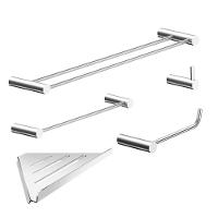 Kit Acessórios Para Banheiro Alto Brilho 5 Peças Grego Metal 2160or - 1