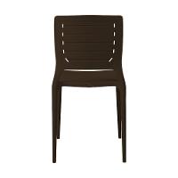 Cadeira Empilhável Saturno Marrom Café Em Polipropileno Acrilys - 4