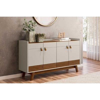 Buffet De Sala Jantar Abruzzo C- 4 Portas Freijó-off White - Linea Brasil