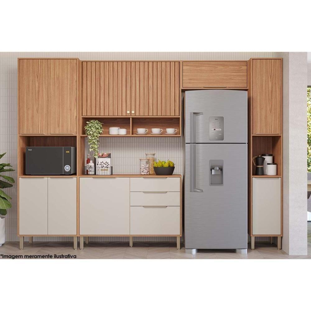 Armário Aéreo Cozinha Modulado Divina Geladeira C- 1 Porta Basculante 80 Cm Cinamomo - Mgm - 2