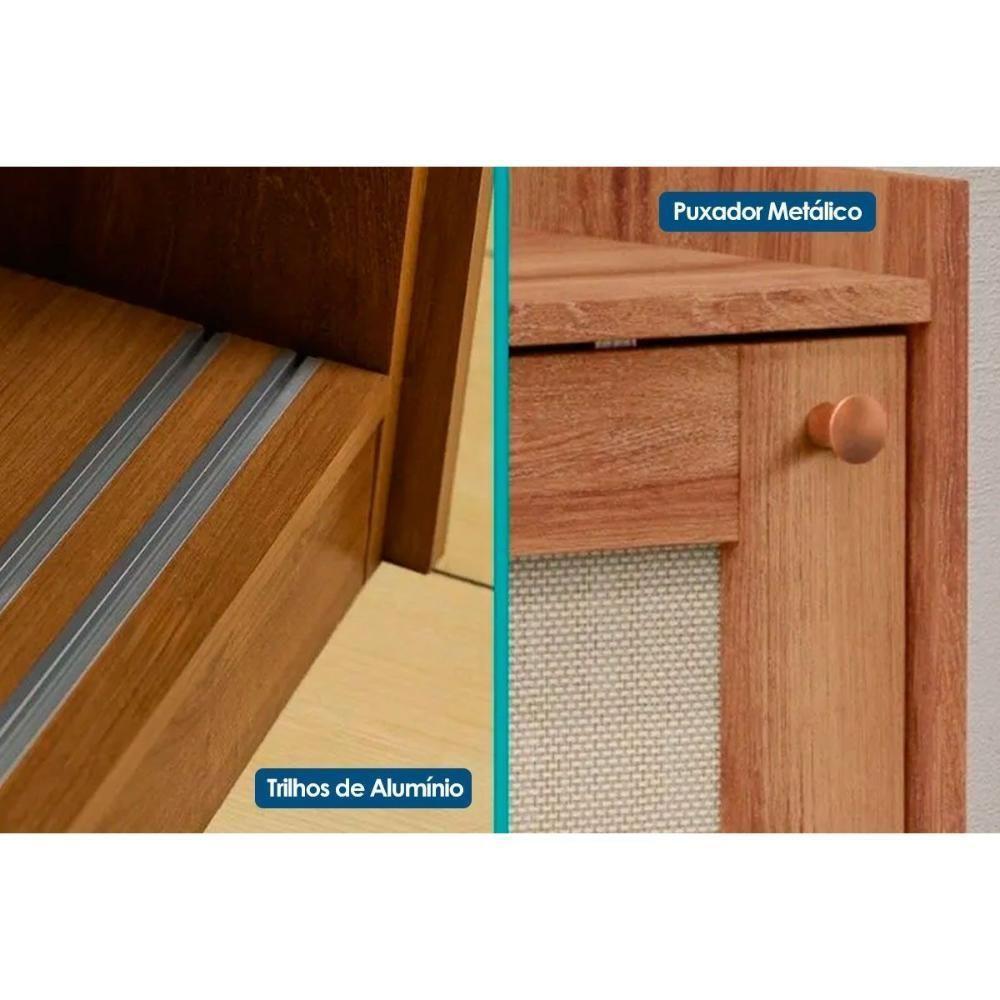 Buffet De Sala Jantar átria 1295 C- 2 Portas C- Tela Noce-tela Sintetica - Carraro - 4