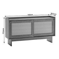 Buffet De Sala Jantar átria 1295 C- 2 Portas C- Tela Noce-tela Sintetica - Carraro - 5