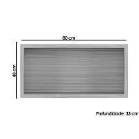 Armário Aéreo P- Cozinha Syrah Geladeira C- 1 Porta Basculante 80cm Amendoa-grafite - Ronipa - 3