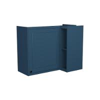 Armário Aéreo P- Cozinha évora Ph 3125 Canto Reto C- 1 Porta E 2 Nichos 92,5cm Azul - Herval - 1