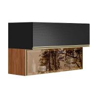 Armário Aéreo P- Cozinha Proença C- 2 Portas Basculante (1 C- Vidro Reflecta) 120cm Nogueira-carbono Prime Tx - Demóbile - 1