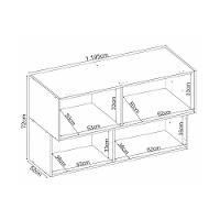 Armário Aéreo P- Cozinha Proença C- 2 Portas Basculante (1 C- Vidro Reflecta) 120cm Nogueira-carbono Prime Tx - Demóbile - 3