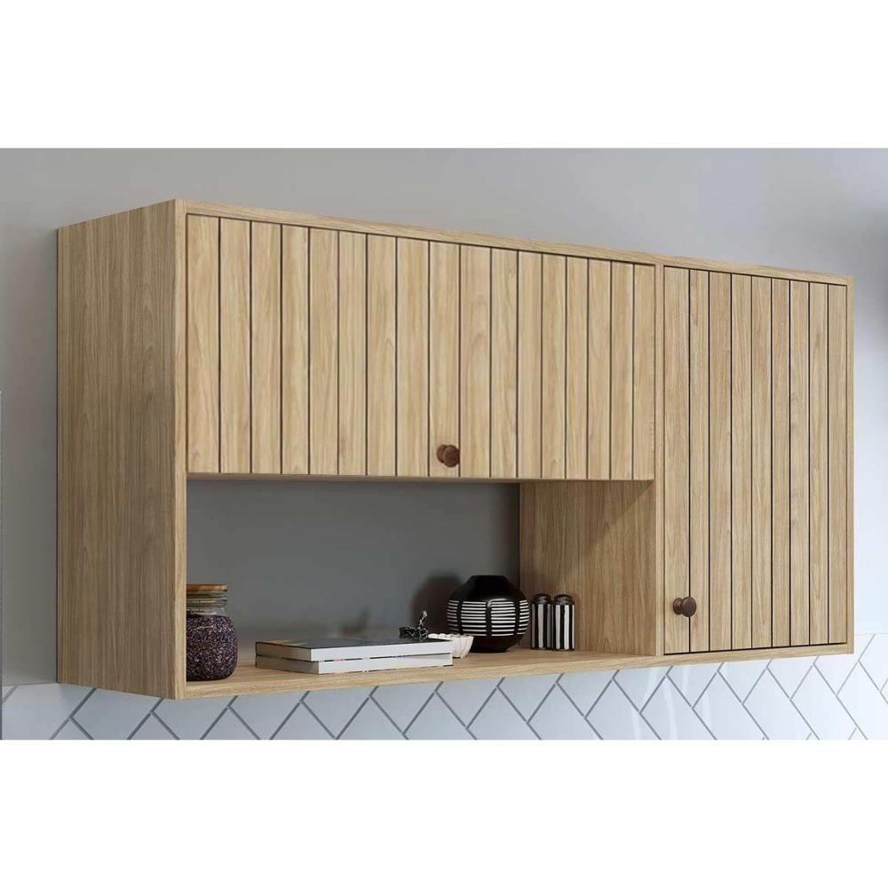 Armário Aéreo P- Cozinha Torino C- 2 Portas 120cm Mel - Movelbento - 1