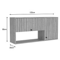 Armário Aéreo P- Cozinha Torino C- 2 Portas 120cm Mel - Movelbento - 2