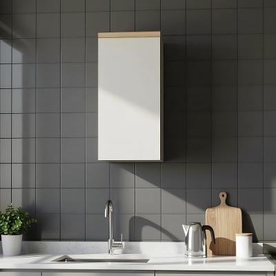 Armário Aéreo Cozinha 40cm 1 Porta Jequitibá/gris