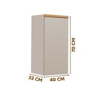 Armário Aéreo Cozinha 40cm 1 Porta Jequitibá/gris - 4