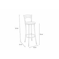 Banqueta Sala De Jantar Petra 1b700br Aço 1 Un Branco-linho Bege Fendi - Kappesberg - 2