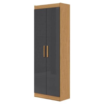 Armario Multiuso 2 Portas 183x60 Cm 2000191 Atacama Grafite Armoveis Atacama Grafite