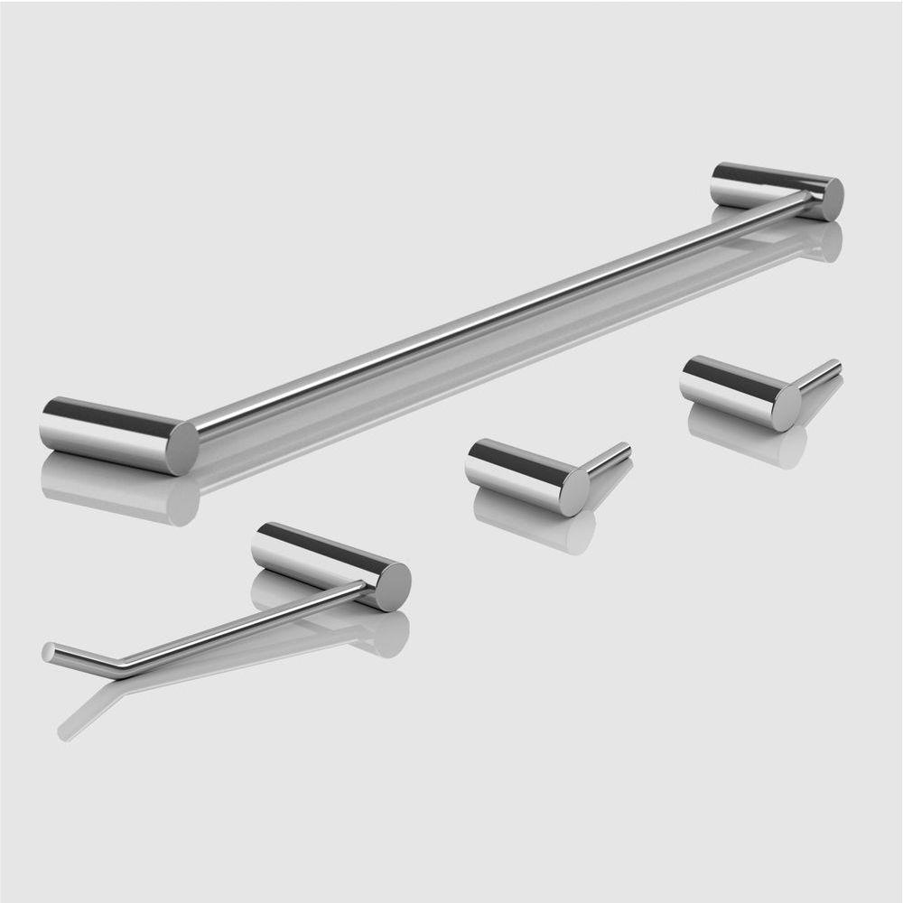 Kit Acessório Para Banheiro Escovado 4 Peças Grego Metal 2050or - 3