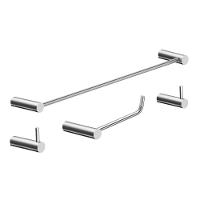 Kit Acessório Para Banheiro Escovado 4 Peças Grego Metal 2050or - 1