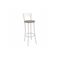 Banqueta Sala De Jantar Petra 1b700br Aço 1 Un Branco-boucle Bege Fendi - Kappesberg - 1