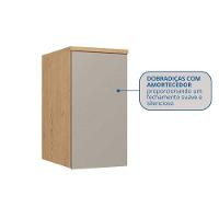 Armário Aéreo Cozinha Modulado Allure C- 1 Porta 40cm Jequitiba-gris Fosco - Linea Brasil - 3