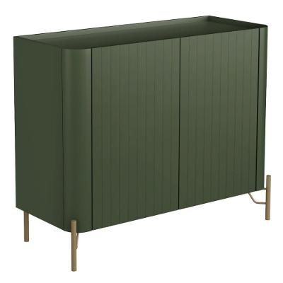 Buffet Sala De Jantar 2 Portas Brise 1 Gaveta Pés Industrial Dourado Naim I03 Musgo - Lyam