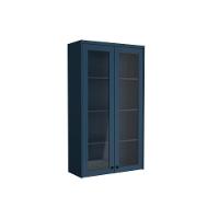 Armário Aéreo P- Cozinha évora Ph 3129 C- 2 Portas C- Vidro 80cm Azul - Herval - 1