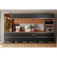 Armário Aéreo P- Cozinha Proença C- 2 Portas Basculante (1 Ripada) 120cm Nogueira-carbono Prime Tx - Demóbile - 7