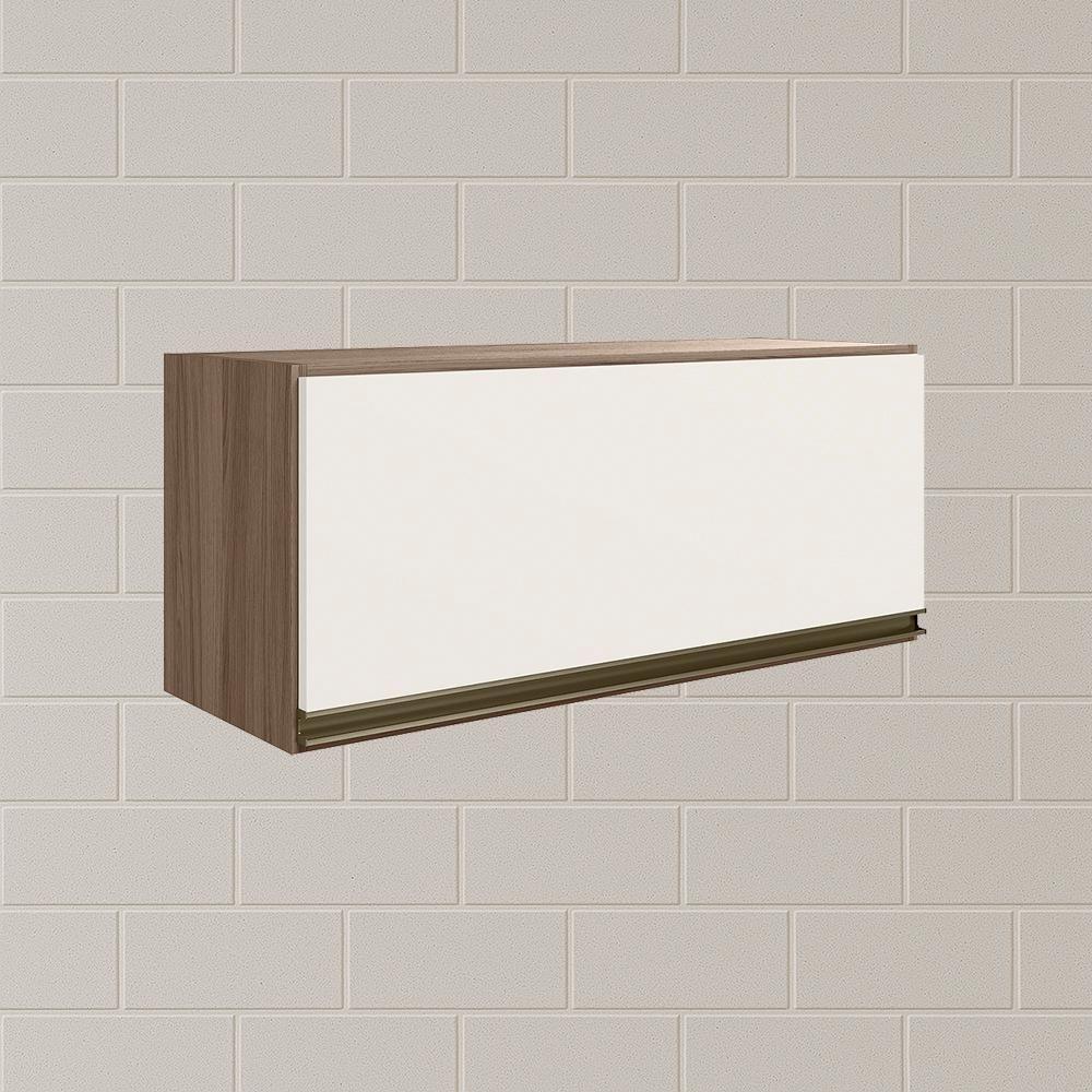 Armario Aereo Basc Mdf 80 Cm Kali 16341 Carvalho Toq Off White Cetim Nicioli Carvalho Toq Off White Cetim - 6